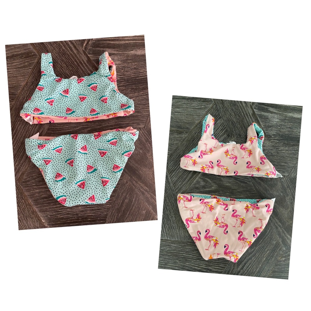 EGG by Susan Lazar reversible two piece swimsuit (Toddler girls 24 months)